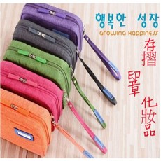 多功能存摺印鑑包 化妝包韓國多功能帆 布存摺包/化妝包 /數碼包 不挑色