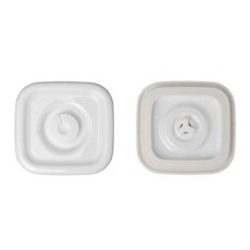 Noda Horo 野田琺瑯 方形密封蓋, 1個, 白色