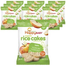 Happy BABY 無麩質香脆米餅 40g, 10包, 蘋果口味