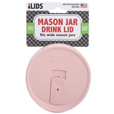 iLIDS 適合梅森罐飲料蓋寬, 淺粉色, 1個