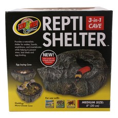ZOO MED Lepti庇護所3在1個洞穴藏身處, 1個