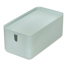 iDESIGN Kade 附蓋收納盒 柔和水藍, 1個