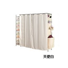 巴塞隆納WP3型90公分衣櫥架 (無防塵) - 簡約開放式衣物收納層架, 【加購】天使白防塵布套組