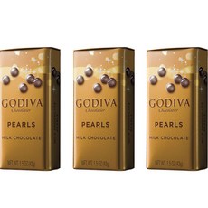 GODIVA 珍珠牛奶巧克力, 3個, 43g