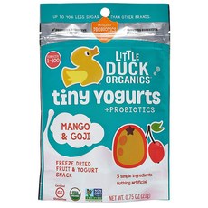 LITTLE DUCK ORGANICS 芒果枸杞風味益生菌優格零食塊, 1個, 21克
