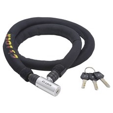 氯丁橡膠製自行車鎖, 1個, 黑色