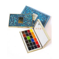 Paul Rubens 魯本斯 固體水彩 繪畫顏料套裝, 璀璨系列二/24色(綠盒), 20ml