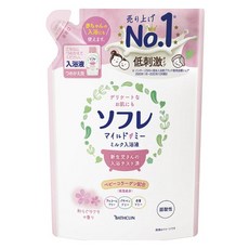 BATHCLIN 巴斯克林 Sofre Mild My牛奶沐浴液 舒緩櫻花香 補充裝, 1個