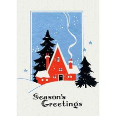 深雪中的紅色小屋聖誕賀卡, 笑大象