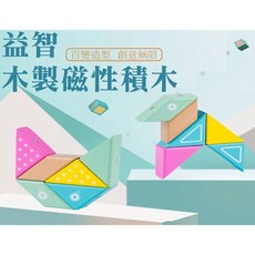 木製磁性益智積木認知玩具, 隨機出貨