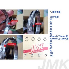 JMK汽車水管束環 鐵製束環 點焊加強 邊緣倒唇 不打孔設計 尺寸齊全