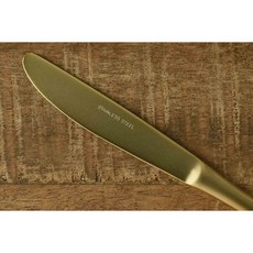 小品日貨 新潟燕三條 霧面金色不鏽鋼餐刀/叉 (日本製), 霧面金色