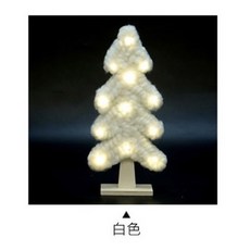 佳音書坊聖誕樹羊毛氈LED燈發光擺飾，聖誕節裝飾品，桌面擺飾，節慶裝飾，溫馨燈光, 白色, 紅色, 灰色, 綠色, 1個