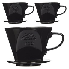 Kalita Kalita 102系列陶瓷手沖濾杯 黑色, 3個