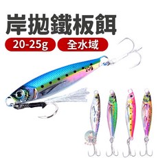 岸拋鐵板路亞假餌, 綠背銀肚, 20g