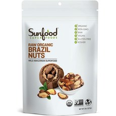 Sunfood 生巴西堅果素食無麩質, 1個, 227克