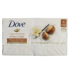 Dove 多芬 保濕潔膚皂 乳木果油&香草香 3入組, 6塊, 113g