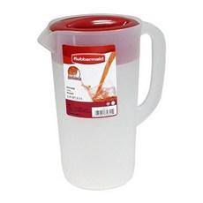 Rubbermaid Pitcher 塑料冰箱水瓶, 2.1L, 紅色的