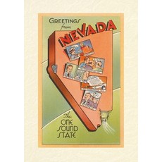 (英文圖書) Vintage Lined Notebook Greetings from Nevada Map 平裝版, Found Image Press, 英文
