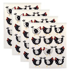DESIGN IMPORTS 瑞典洗碗布廚房十字架, 4入, Chickens