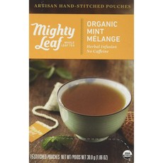 mighty Leaf 草本茶包, Mint Melange No Caffeine, 30g, 15包, 1盒