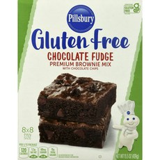 Pillsbury 無麩質巧克力軟糖布朗尼混合 + 薯片, 1個, 439克
