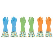 BOSTON WAREHOUSE 復古Drop S Cuff橡膠手套, 1個, 隨機出貨