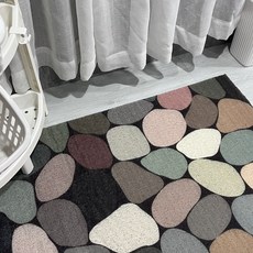 可訂製尺寸 現代簡約絲圈瀝水淋浴地墊 大尺寸現貨 浴室防滑墊 浴室止滑墊 淋浴地墊 浴室地墊 排水地墊, 青石(60*120cm)