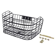 寬鋼絲自行車籃, 1個, 黑色