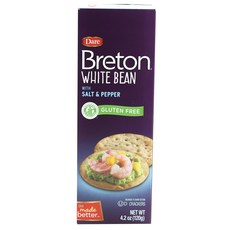 Dare Breton 無麩質白豆餅乾 鹽&胡椒風味, 1盒, 120g