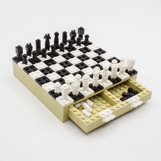 ［台灣現貨］迷你 西洋棋-積木零件包-象棋/國際象棋/含抽屜/城堡/國王/教士/皇后/騎士/擺設/裝飾/棋盤, 詳見包裝