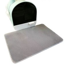 雙層蜂巢貓砂墊 大號 貓砂盆墊 蜂窩貓砂墊 雙層貓砂墊, 黑色, 1個