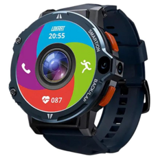 LOKMAT APPLLP 6 Pro 安卓智能手錶 4 64GB 4G SIM卡 通話 GPS 雙鏡頭 運動手錶, 黑色, 4.8cm, 藍牙, Wi-Fi, Cellular (LTE/4G/5G)