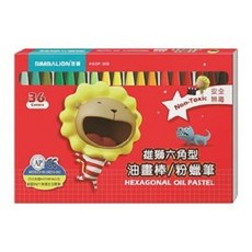 雄獅 HGOP-36 六角型油畫棒粉蠟筆36色, 詳見包裝, 36, 1個