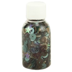 buttons galore&more 亮片與種子珠混合鈕扣, 1個, 感謝