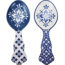 BOSTON WAREHOUSE 圖案筷勺架筷勺架 藍色+白色, 1個, 隨機出貨