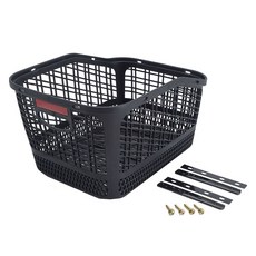 樹脂自行車後置籃 A款, 1個, 黑色