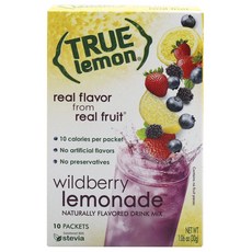 TRUE Lemonade 草莓藍莓桑葚檸檬沖泡粉隨身包, 10片, 3g