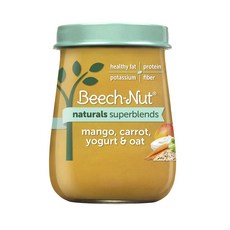 BeechNut 水果泥 113g, 1罐, 芒果胡蘿蔔酸奶燕麥口味