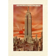 (英文圖書) Vintage Lined Notebook Sunset Empire State Building New York City 平裝版, Found Image Press, 英文