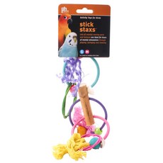 普立爾亨德力 Stick Stacks Ring-N-Thing 鳥用玩具 S M, 1個