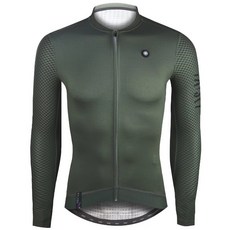 BAISKY百士奇自行車衣男款薄款長車衣 潔淨軍綠 長袖透氣自行車上衣