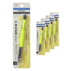 Tombow 蜻蜓牌 MONOgraph自動鉛筆 螢光色, 5個, 0.5mm
