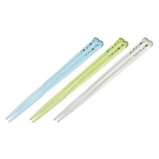 Skater 透明筷子 16.5cm AA2T, 1個, 3雙筷子, 藍色+綠色+透明