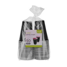 true Plastic Party Cup 黑色 473.2ml, 1個, 50件