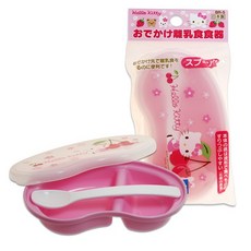 OSK Hello Kitty 攜帶式研磨碗組 (日本製), 研磨碗、防塵蓋、研磨湯匙, 粉紅色