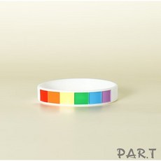【PAR.T】六彩矽膠手環 - 派對必備，繽紛色彩，時尚舒適，展現個人魅力, 白色, 1個