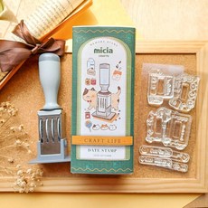 micia 辦公室貓貓替換式日付日期印章 DATE-CAT 可愛手帳裝飾, 1個, 無墨水