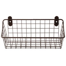 SPECTRUM 復古櫃和壁掛式籃子廚房儲物籃, 青銅