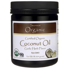 SWANSON 椰子油 香蒜口味, 454克, 1個